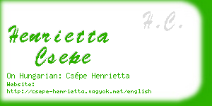 henrietta csepe business card